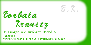 borbala kranitz business card